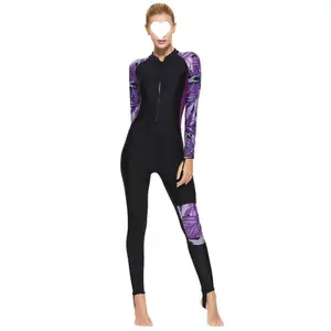 Swimsuit for Women Design One Piece Long-Sleeve Surfing Suit