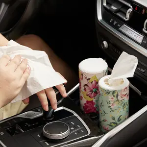 Chic Facial Tissue Holder for Car Cup Holder - Travel Tissue Tubes Box Container (3-ply, 4 Pack, 200 Sheets)