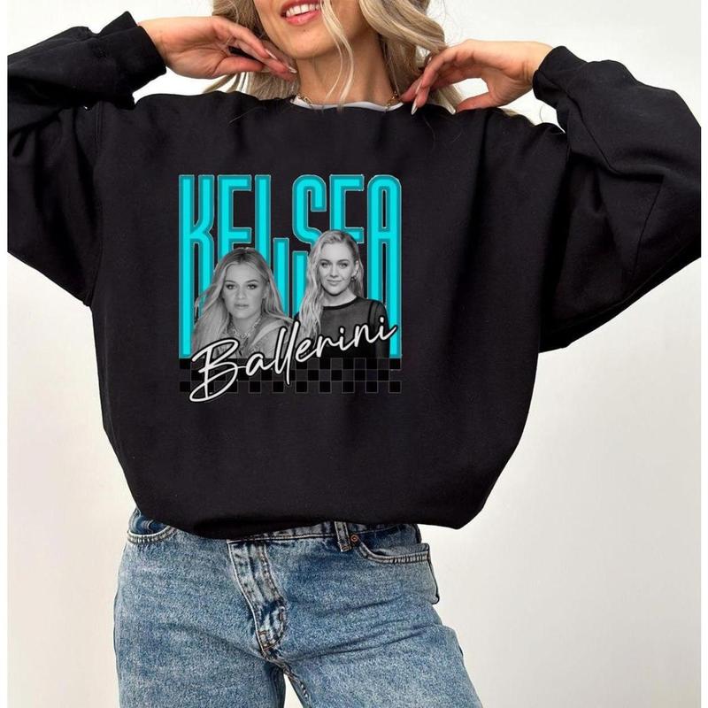 Kelsea country sweatshirt, retro checkered country shirt, popular country western tee, neon shirt, Graphic Shirt, Fun and