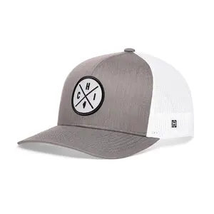 Chicago Trucker Hat  |  Gray-White CHI X Snapback