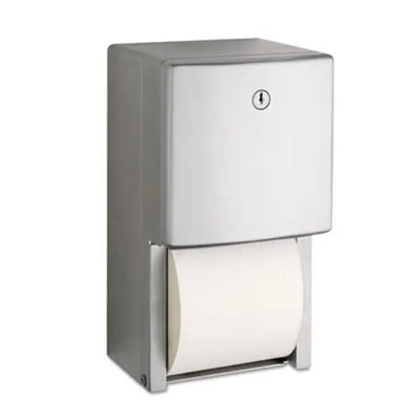 Bobrick Stainless Steel Surface-Mounted Multi-Roll Toilet Tissue Dispenser, BOB4288 Satin Bathroom Supply - 6/16 in. x 11 in. x 5 15/16 Dimensions