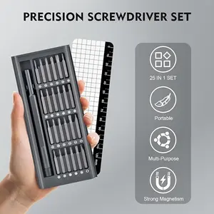 Fathers Day Gift, 25-in-1 Mini Precision Screwdriver Set, Magnetic Torque Repair Tool Kit for Electronics Macbook Watch Eyeglass Ring Doorbell, Stocking Stuffers for Men Small Torx Bit Tool Set for Men, Birthday Gifts