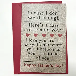 Sweet Fathers Day Cards Gifts for Boyfriend Husband, Happy Father's Day Gifts from Wife Girlfriend, Wonderful Father's Day Card to My Favorite Father, Love Card