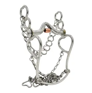 5 1/8" Horse Bit Corazon Freno Charro Acero Copper