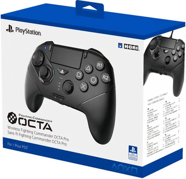 HORI Wireless Fighting Commander OCTA Pro Adjustable Esports Controller - Tournament-Grade Gamepad, Console Accessory, USB Controller for PS5, PS4, Windows 11/10