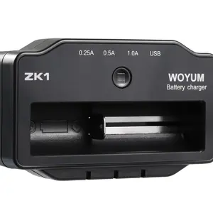 Zk1 Charger, 3.7v Lithium Battery Compatible, Adjustable Current, USB Powered, Portable, Ideal for Camping, Flashlights, Outdoor Gear