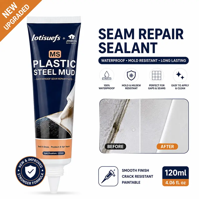 Advanced White Silicone Caulk for Kitchen & Bathroom 5X Strong Adhesion Waterproof Mold Resistant Sealant with FREE Handy Tool for Sink Tub Shower Bathtub Toilet Edge Protection