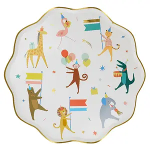 CIRCUS PARTY ANIMAL DINNER PLATES