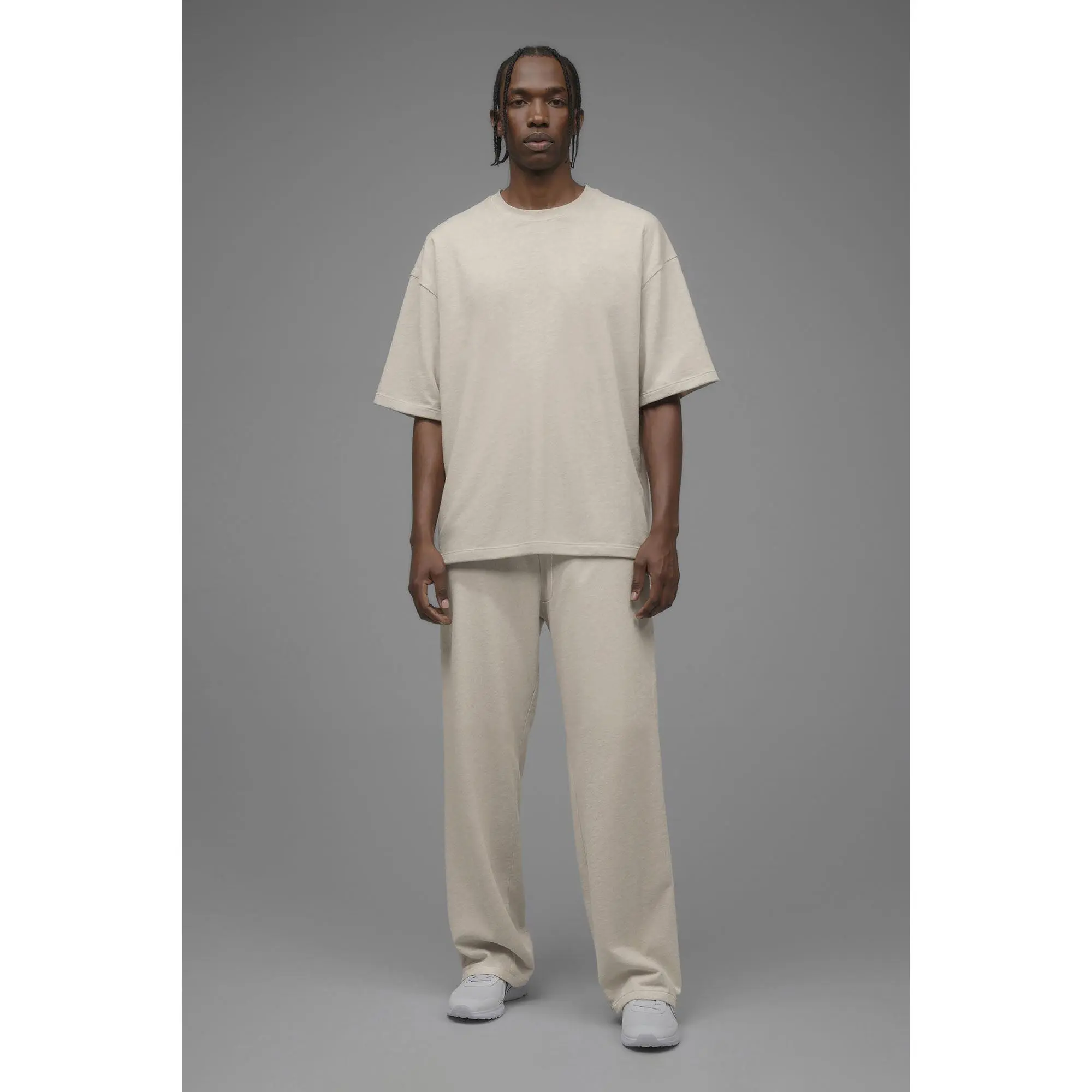 410 Oversized Fleece Tee - Cream