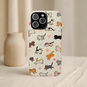 Kitten Cat Phone Case – Kawaii Cartoon Animal Design