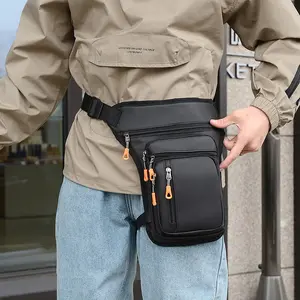 Multifunctional waist bag, men's new simple niche chest bag, fashionable and unique trendy leg bag