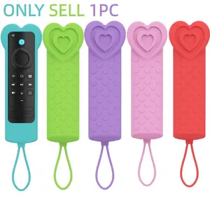 1pc Cute Love Heart Shape Silicone Remote Control Cover for Fire TV Stick/Cube Alexa Voice Remote 2nd/3nd Gen L5B83H L5B83G P4C6EN, Glow-in-the-Dark Remote Case for Firestick Remote Lite 1st/2nd Gen H69A73 E4GE9R(Not for Enhanced/Pro/2024 Version)