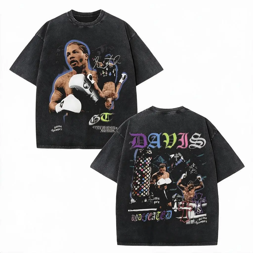 Unisex Gervonta Davis V2 Boxing Graphic Tee Soft Cotton Short Sleeve Top Fighter Sports Workout Casual Summer Streetwear Athletic Apparel Trendy Gift Idea For Boxing Fans Adult Men And Women