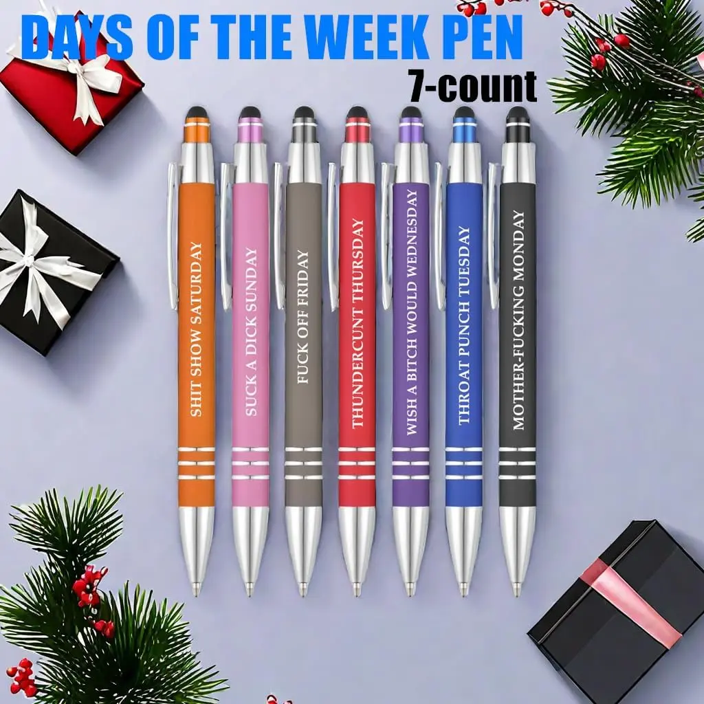 7Pcs Recreation Accessories, Elegant Rose Pink Minimalist Pen/Stylus, Smooth Dual-Tip with Black Ink for Office & Coworkers, Tablet, Smartphone, Digital, Devices, Writing, Durable, Ipad, Ballpoint Pen, Touchscreen, Holiday Gifts, 7 Pens
