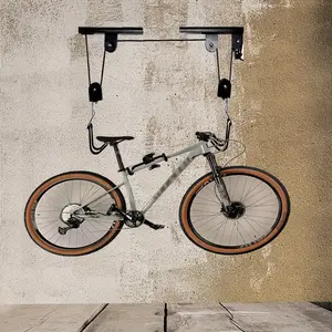 Stainless Steel Ceiling-Mounted Bike Rack & Stand - This Comes with 1pc Bicycle Ceiling Storage Hook, Which Serves as an Adjustable Hanging Bike Hanger and a Wall-Top Suspension Rack for Mountain Bikes.