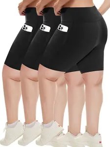 Plus Size Buttery Soft Biker Shorts 3 PACK
