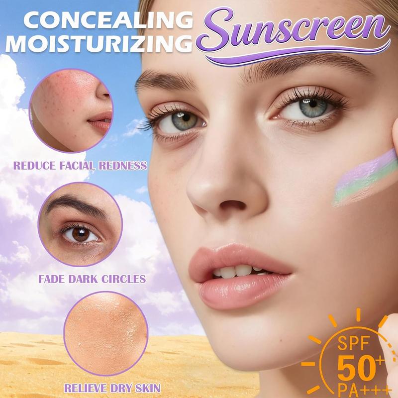 3 In 1 Primer for Face Before Makeup, SPF 50 PA+++ | Hydrating, Oil-Control & Glow-Boosting Formula |  Even Skin Tone Multi Use Makeup Flawless Coverage ,Valentine's Day gift