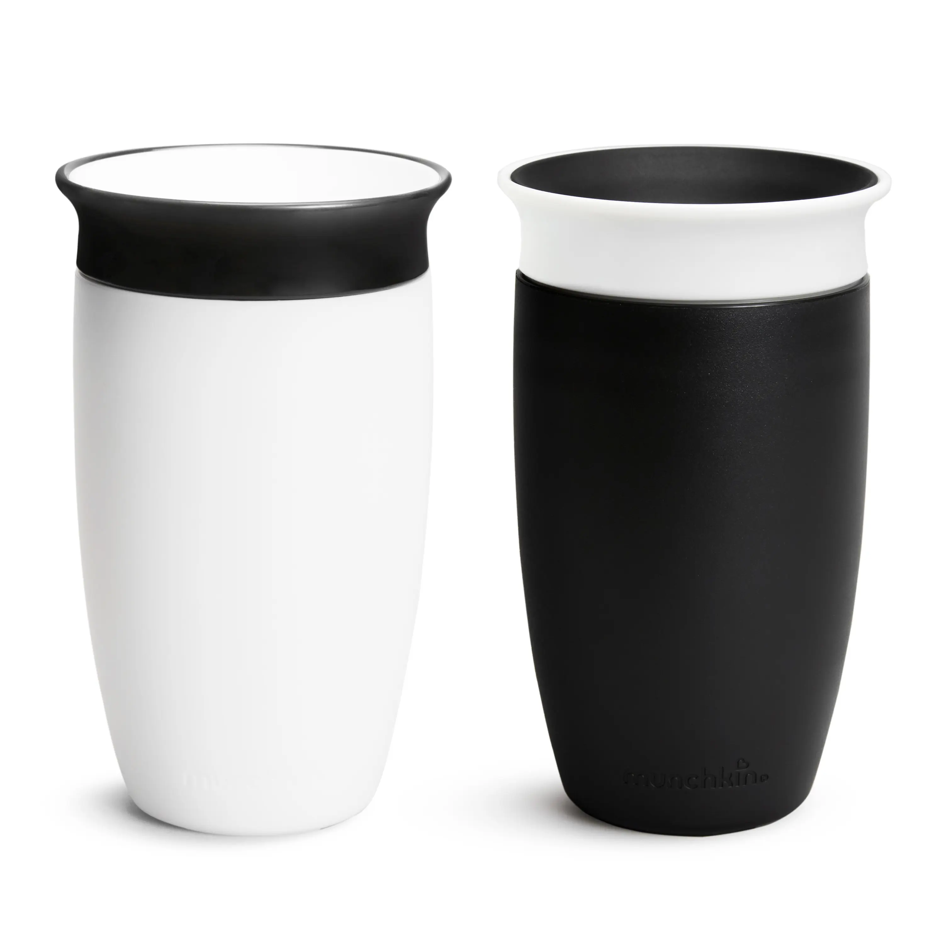 Munchkin Miracle 360° Black & White Sippy Cup, 10oz, 2pk Munchkin Miracle 360° Black & White Sippy Cup, 10oz, 2pk