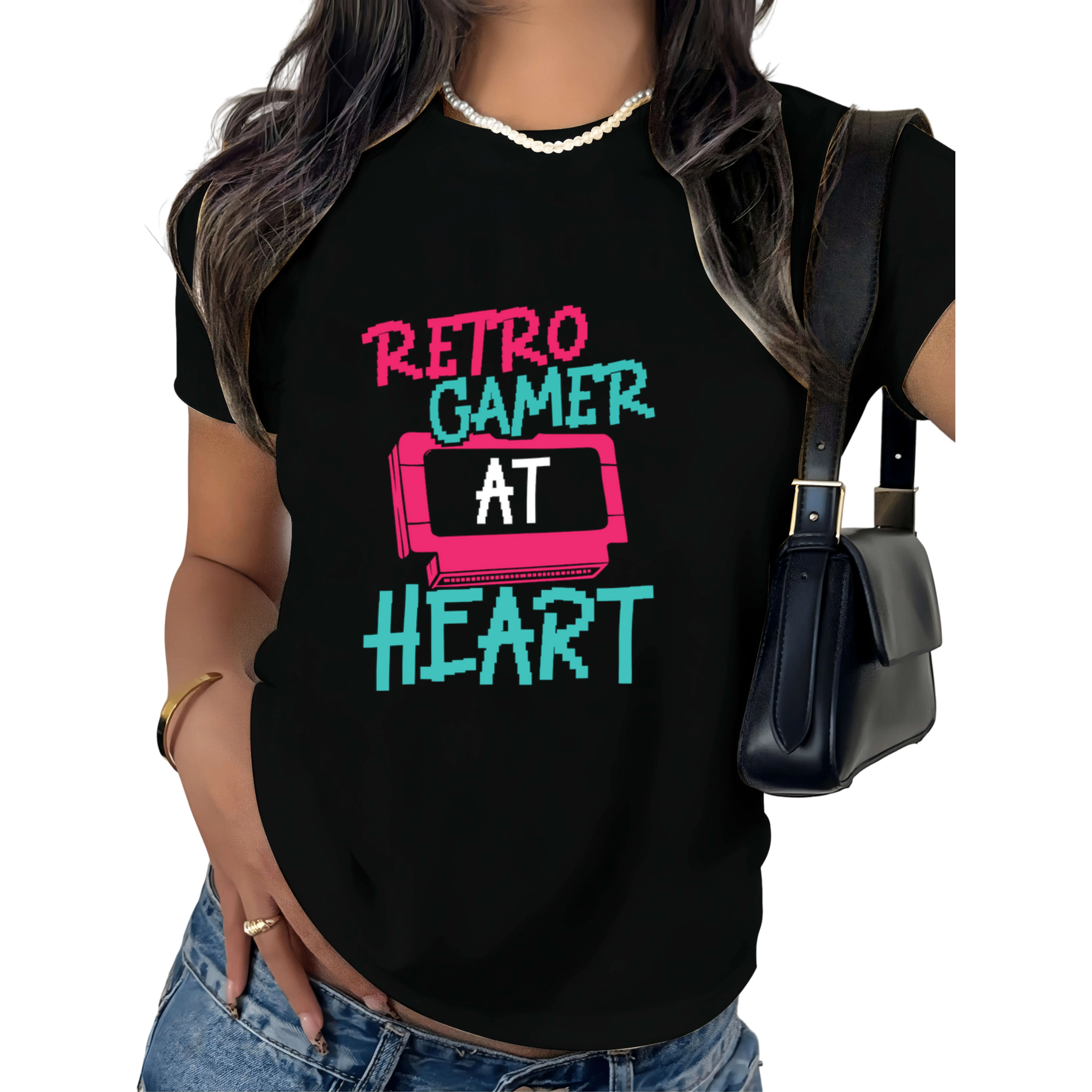 Retro Vintage 80s Arcade Nostalgia Pixel Art Video Games T-Shirt