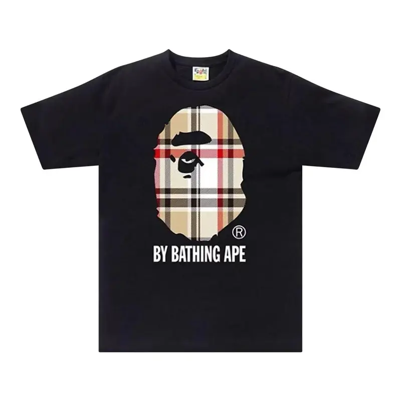 BAPE abc Check Tee / Black (Size down one size, runs small)