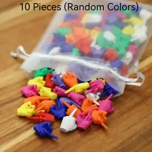 10pcs 3D Printed Mini Finger Prank Toys, Colorful Plastic Fun Design, Perfect for Party Gag Gifts, Random Colors, Stress Relief Entertainment