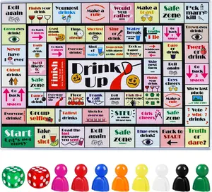 Interactive Party Board Game with Rubber Play Mat | Fun Tabletop Game | 2-8 Players | Family Game Night | Birthday Party Game | Indoor Entertainment