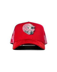 78 Love Hearts San Valentin Premium Collection Red Hat with Glitter Heart Embroidery
