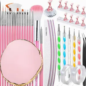 Nail Design Tools, Nail Art Tools, Nail Brush, Nail Art Kit With Nail Stand, Nail Holder For Painting Nails, Nail Art Brushes, Nail Dotting Tool, Nail Art Palette, Nail Tools For Nail Art