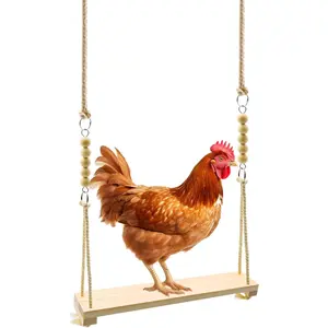 Wood Chicken Swing Toy for Chickens Rooster Poultry Parrots
