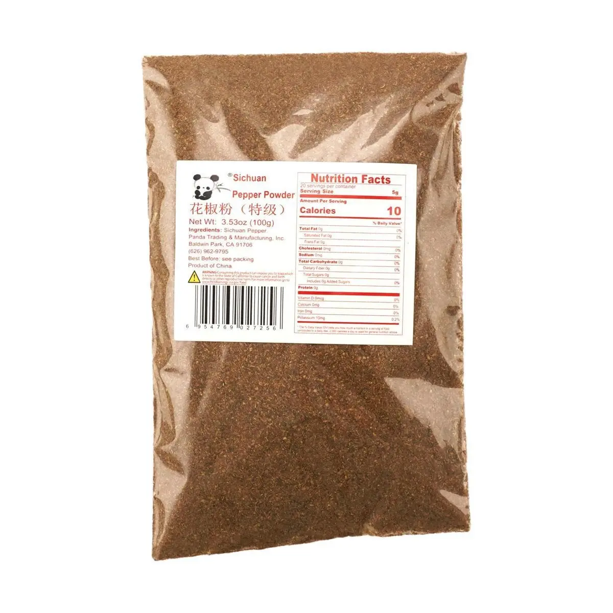 PANDA Sichuan Peppercorn Powder - Premium Grade 100g | Authentic Chinese Spice for Grilling, Stir-Frying & Cooking
