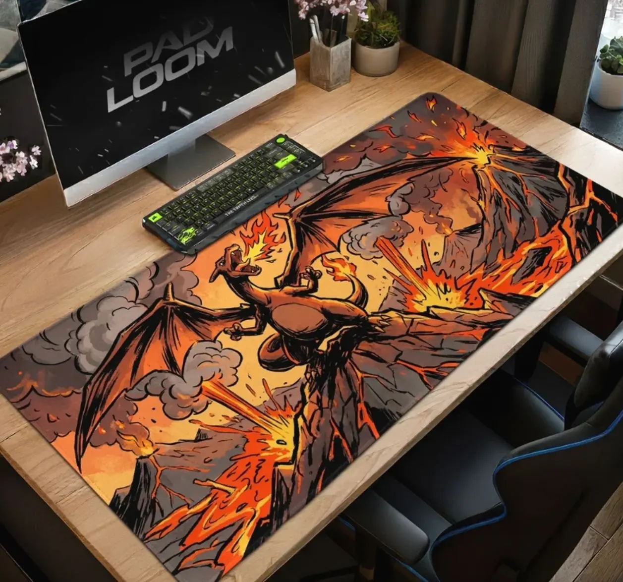 Charizard Volcano Roar Mouse Pad - Desk Mat