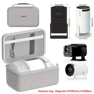 Projector bag, electronic product storage box ILEPO projector carrying case with accessory storage bag, integrated portable travel case, dustproof, waterproof, anti drop, compatible with Magcubic HY320mini, HY300pro waterproof hard shell storage box