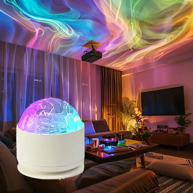 LED Projector with Remote Control, 1 Count USB Powered Round Focus Light Projector, with Color Changing Function & Infrared Sensor Light for Bedroom,