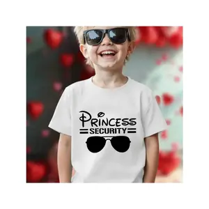 /*'Princess Security' Graphic T-Shirt - a Humorous -Themed Fashion Design with Glasses, Suitable for Both Boys And Girls. Soft Everyday Short-Sleeve Top, Perfect for Birthday Parties Or Casual Play Outfits, Featuring Fun Prints And Comfortable