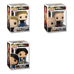 Funko Pop! Movies Fast & Furious  – Brian O’Conner, Dom Toretto & Han Lue –  Vinyl Figures