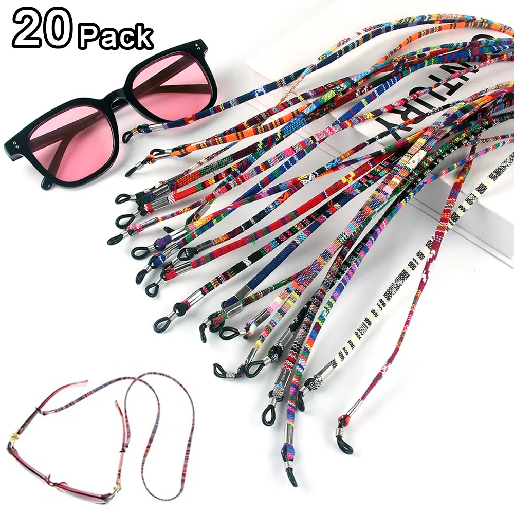20 pcs Glasses Strap Cord Lanyard Waxed Cord Eyeglasses Strap Lanyards Eyeglass Straps for Men Women Eyewear String Safety Band
