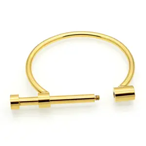 Titanium Steel Horseshoe Bracelet | D-Shaped Clasp Stainless Steel Bangle,  Jewelry with Secure Lock