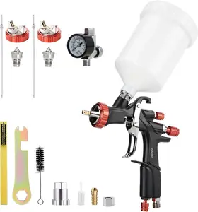 TOOLS R500 LVLP Air Spray  with 1.3/1.5/1.7mm Nozzles & Air Regulator, A610   Automotive,    Sprayer,   for House Painting, , Furniture, Varnish and Top Coat