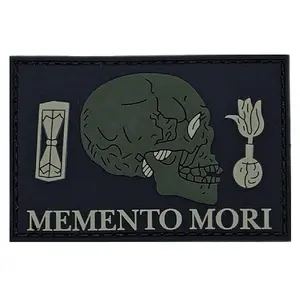 Memento Mori Patch [3.0 X 2.0 -PVC Rubber -Hook Fastener -MM9]