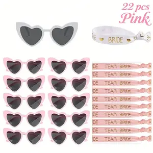 22 Pieces Bachelorette Proposal Gift Set, Single Party Glasses, Bride Squad Headbands, Wedding Accessories, Fun Party Supplies