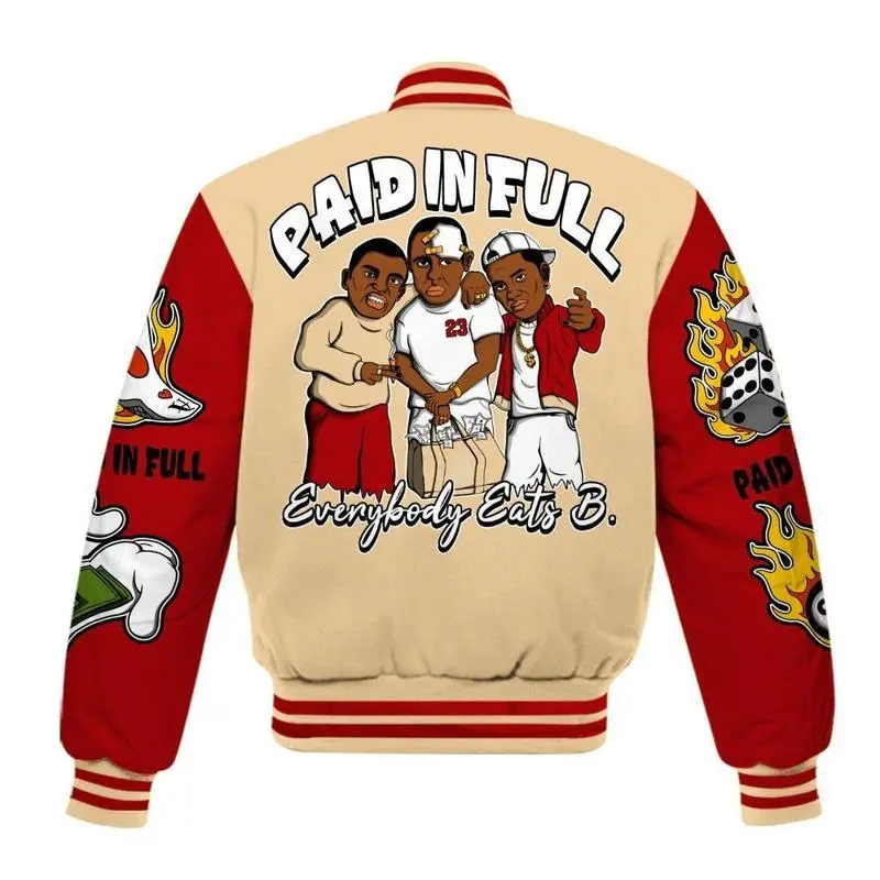 Varsity Jacket Matching Dunk Low Strawberry Waffle Sneakers �C Everybody Paid In Full Printed Baseball Jacket, Stylish Unisex Streetwear Outerwear, Hiphop Varsity Jacket, Gift for Friends Varsity Jacket Matching Dunk Low Strawberry Waffle Sneakers �C Everybody Paid In Full Printed Baseball Jacket, Stylish Unisex Streetwear Outerwear, Hiphop Varsity Jacket, Gift for Friends