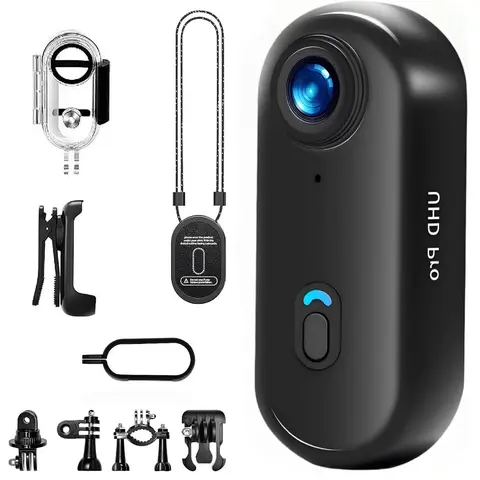 KAYSUNLINK 4K Mini Body Cam with Audio Recording, Motion Detection, Magnetic Pocket, Plastic Build - Waterproof Wireless Wearable POV Camcorder for Football, Work, Computer Use, Custom Needs, SD Card Reader Compatible, Portable DV with Lens