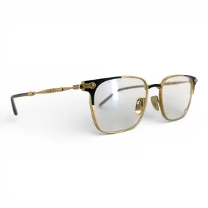 Chrome Hearts Full-Rim Oraloverhaul Eyeglass Frames - Gold and Black Fashion Accessory