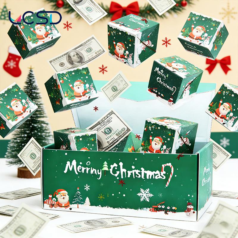 Unique Folding Bouncing Red Envelope with Confetti for Birthday Anniversary Valentine 16 Bounces No Cash Include