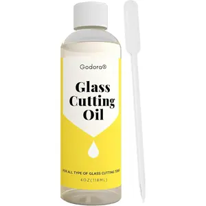 4oz Glass Cutting Oil is Used for Cutting Stained Glass, Glass Bottles, Tiles and Mirrors