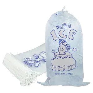 50Pcs Ice Bags 8 lb Plastic Ice Storage Bags with Drawstring  Reusable Ice Cube Bags Portable Ice Storage Bags for Freezers Multipurpose Ice Bags for Camping Pool Party Anniversary