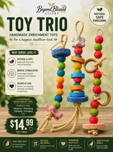 Handmade Bird Toy Trio