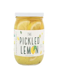 The Pickled Lemon - Tangy Lemon Slices for Cocktails & Cooking - Mediterranean Flavor Condiment - 16 Oz Chutney