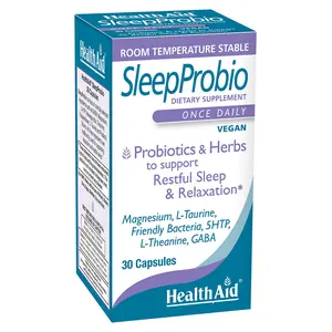 SleepProbio, Vegan Sleep Support Supplement, 30 Capsules, Once Daily Probiotics and Herbs to Support Restful Sleep & Relaxation