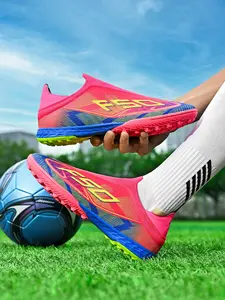 Professional Soccer Shoes TF Studs Soccer Cleats Men's Training Sneakers Outdoor Indoor Sports Shoes Durable Anti-Slip Breathable Competition Shoes